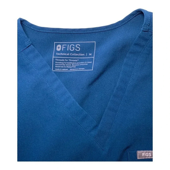 FIGS Catarina One-Pocket Scrub Top - DEEP REEF - LIMITED EDITION COLOR - MEDIUM - Picture 2 of 4